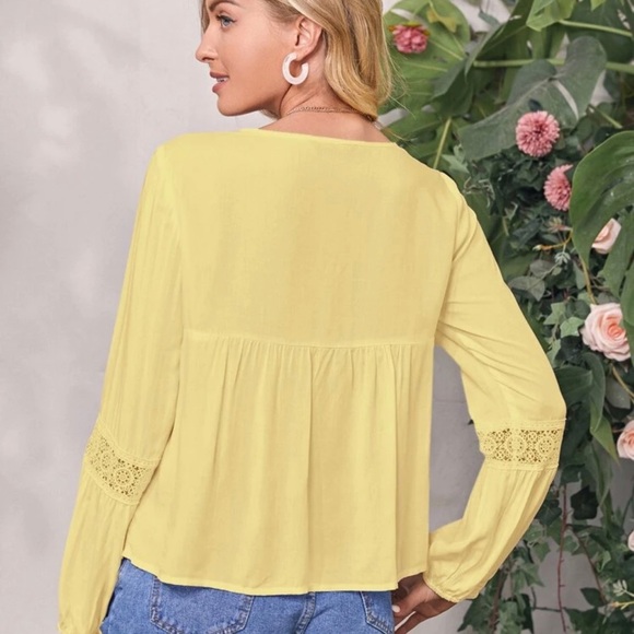 Yellow boho top - Picture 3 of 4
